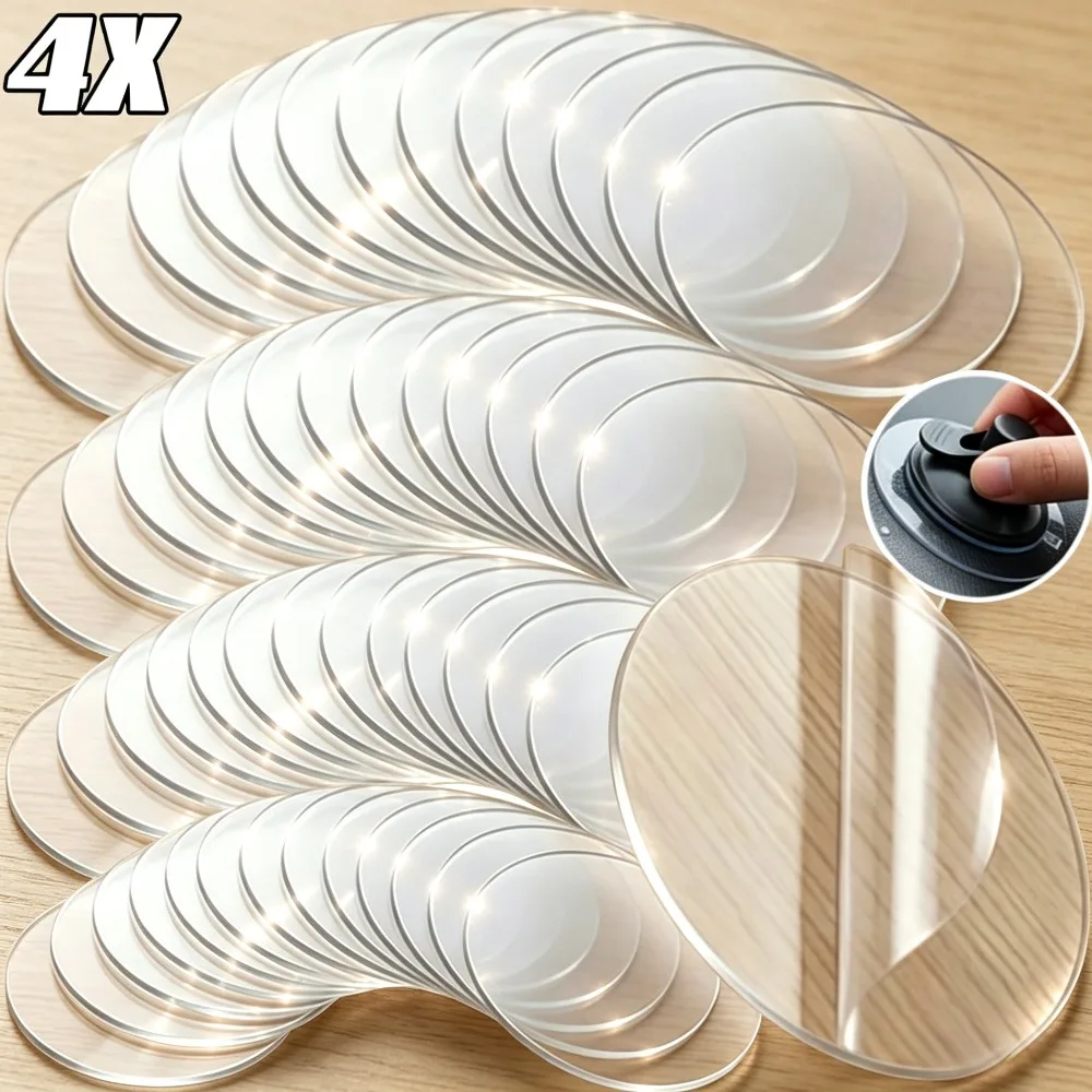 Strong Adhesive Auxiliary Sticker Round Clear Resin Suction Cup Helper Pad for Smooth Wall Surface Anti-fall Suction Enhancer
