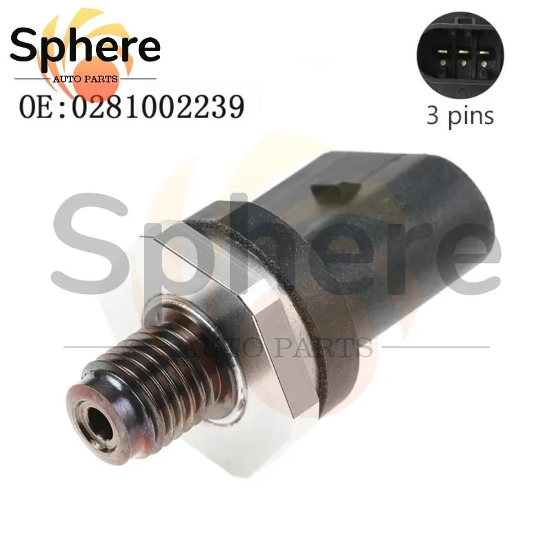 0281002239 Fuel Rail Pressure Sensor for Audi VW Mercedes Benz A C E G M S Class Sprinter Vaneo Vito Smart Auto Parts 0281002238