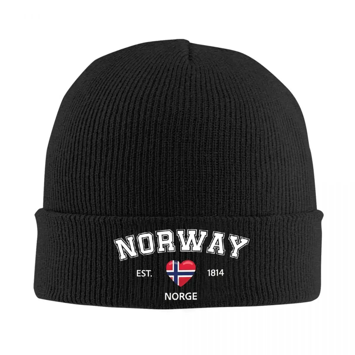 Norway Flag Vintage Bonnet Hats Skullies Beanies Unisex Adult Street Y2K Warm Beanie Hats Autumn Winter Kpop Graphic Caps