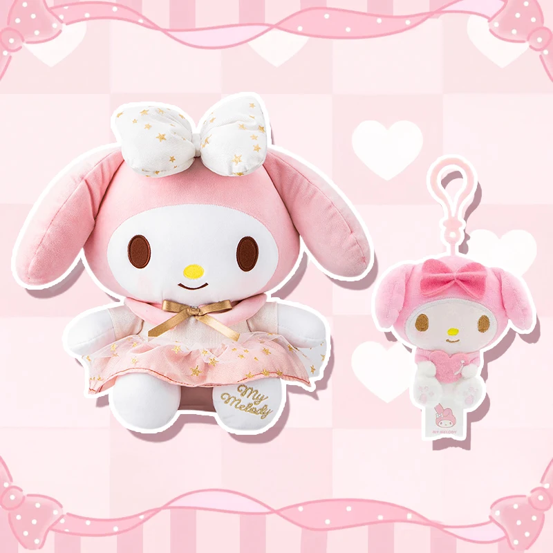

Disney Kawaii Melody Plush Toy Anime Doll keyring Cartoon & Cute Backpack Pendant Children's Toy Holiday Gift