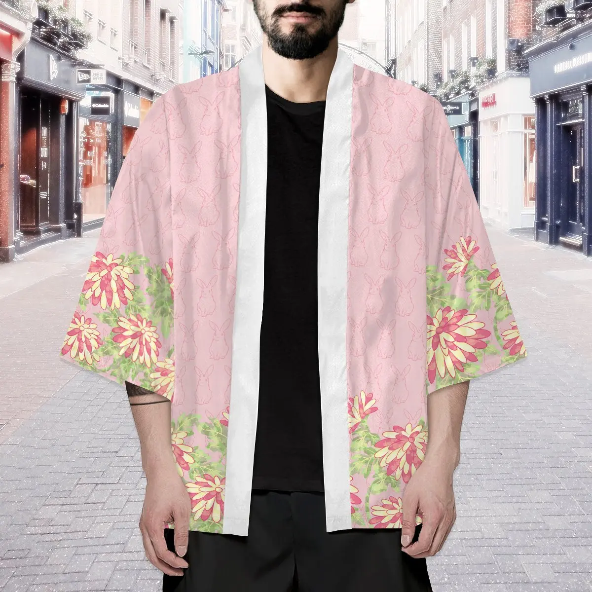 One Piece Kimono – Momiji The Rabbit Kimono Men's and Women's Cape Casual Cardigan Haori