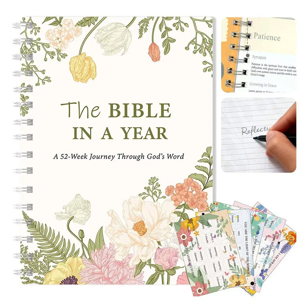 New Spiral Bound The Bible In A Year Through Gods Word A 52-Week Study Spiral Bible of the Year 52-Week Learning Plan for Women