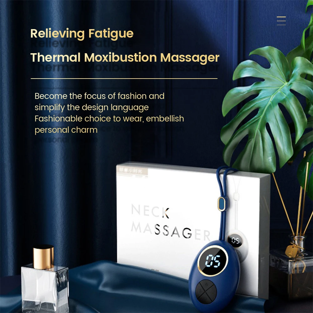 Smart Neck Protector Spine Massager EMS Pulse Therapy Shoulder Cervical Massage Hot Compress Relief Pain Muscle Stimulator