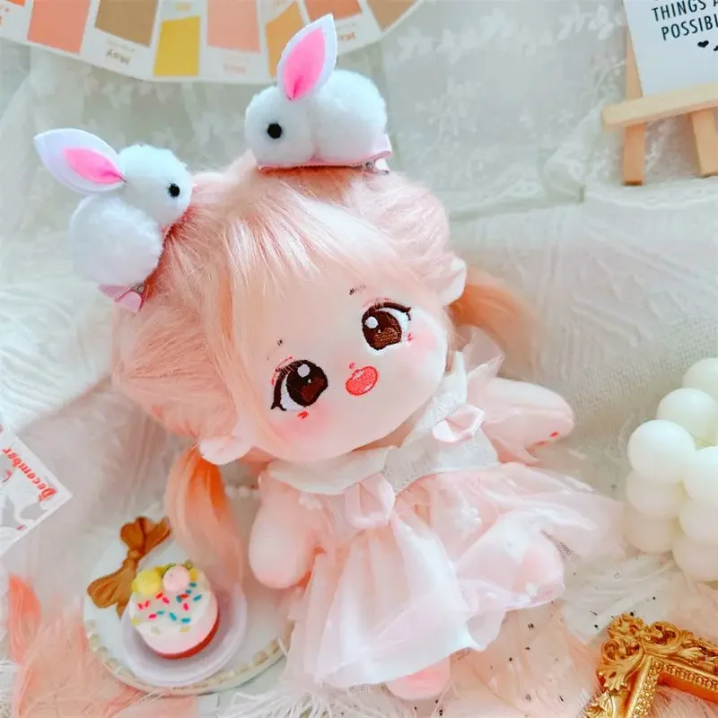 Bambola di cotone 20cm Sakura Dream No accepted Pink Peach Fried Hair con scheletro Naked Baby Plush