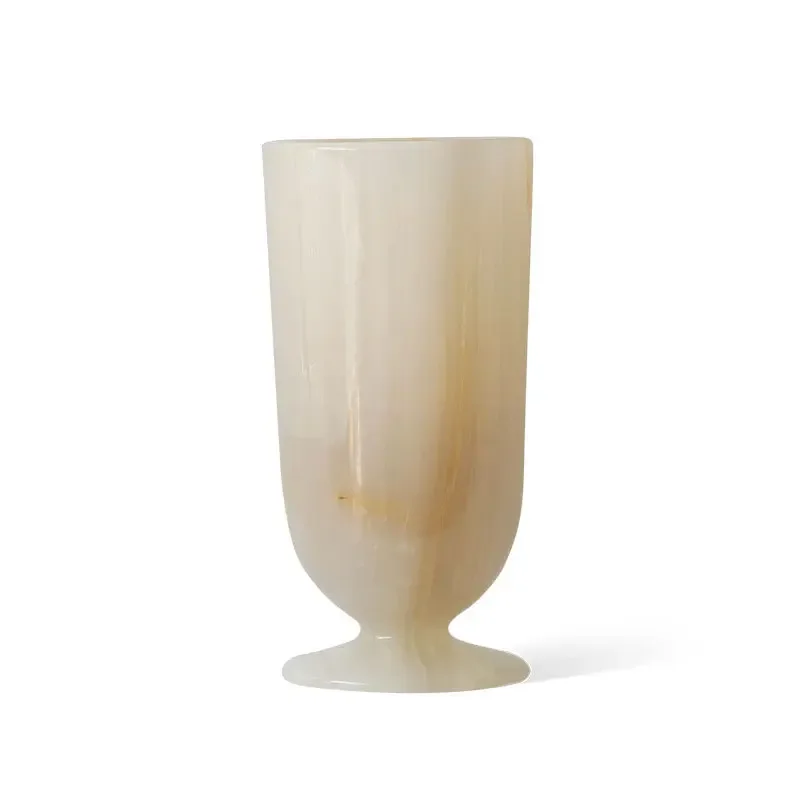 Hochwertige Naturjade-Vase für Designer-Villen und Modellräume, Edles Desktop-Blumendekor für Zuhause