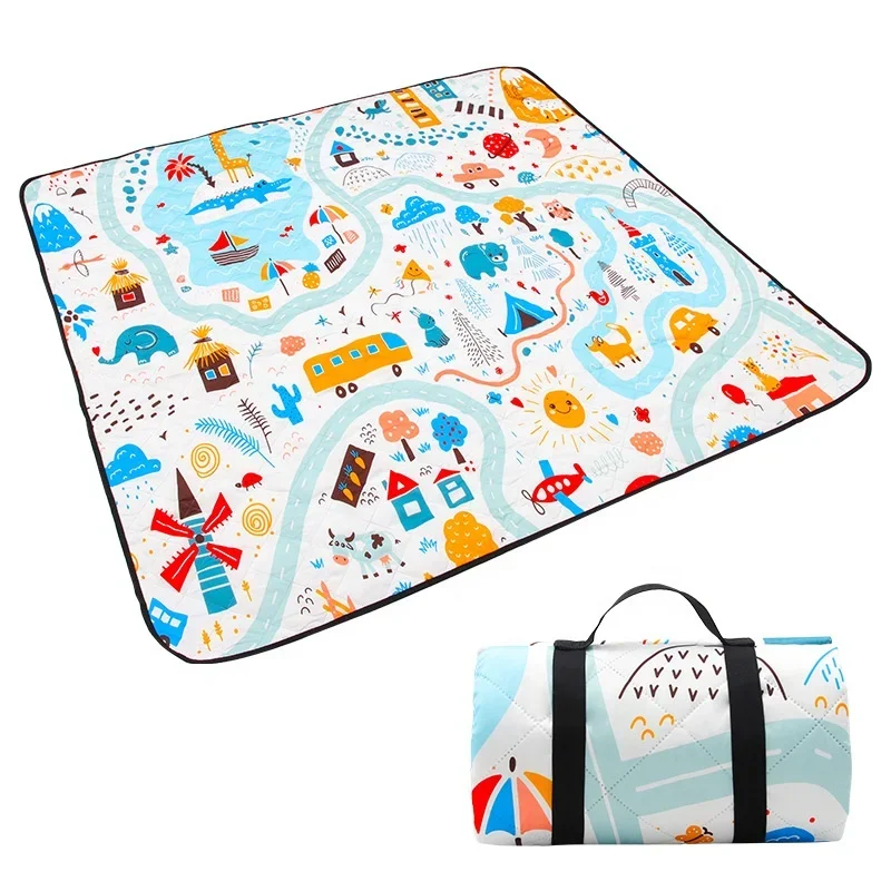 Outdoor Picnic Blanket Travel BBQ Custom Printed Camping Picnic Mat Floor Carpet