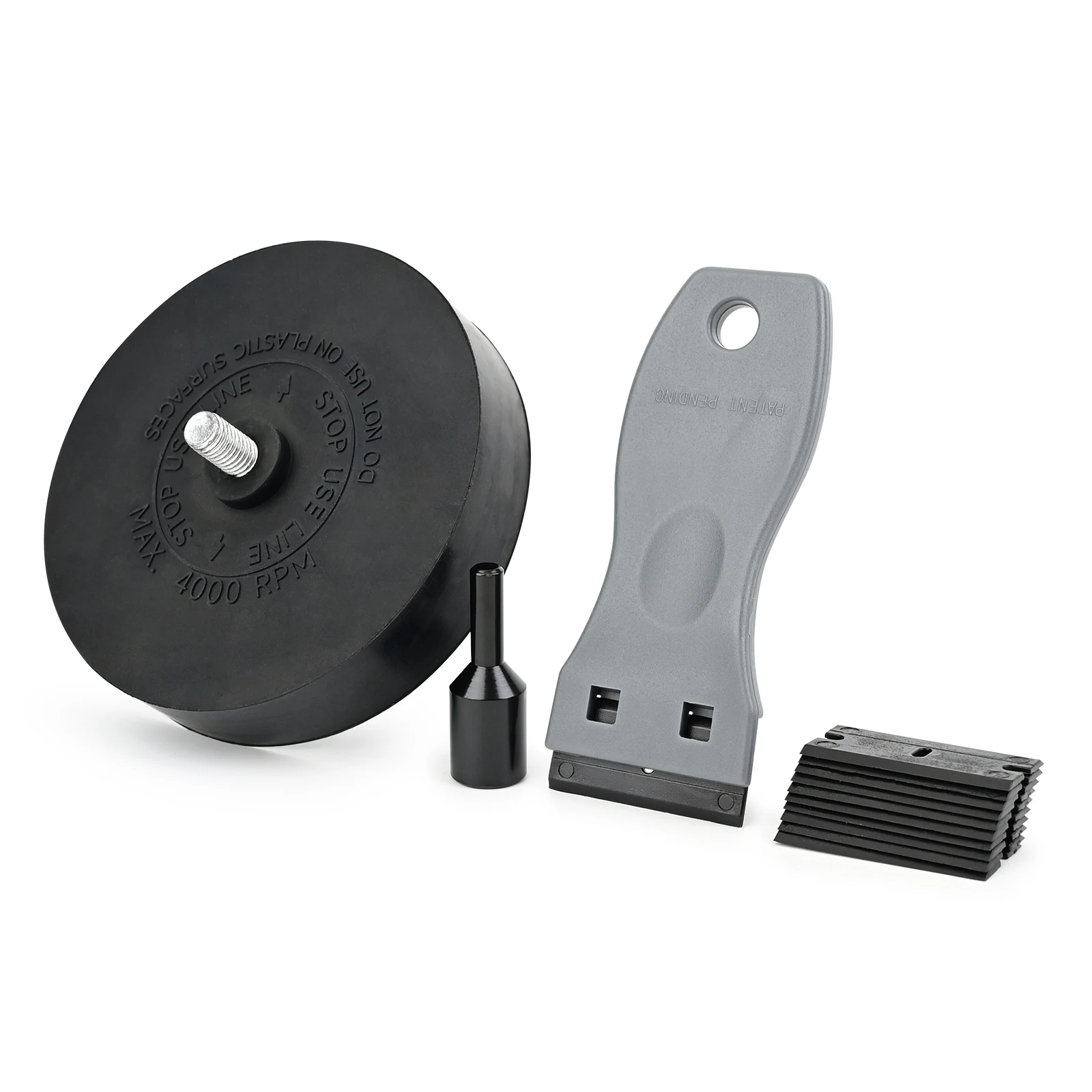 

FOSHIO 3.8-Inch Rubber Eraser Wheel Auto Polisher Pad Car Decals Sticker Remover Adhesive Film Glue Paint Cleaning Scraper Tool