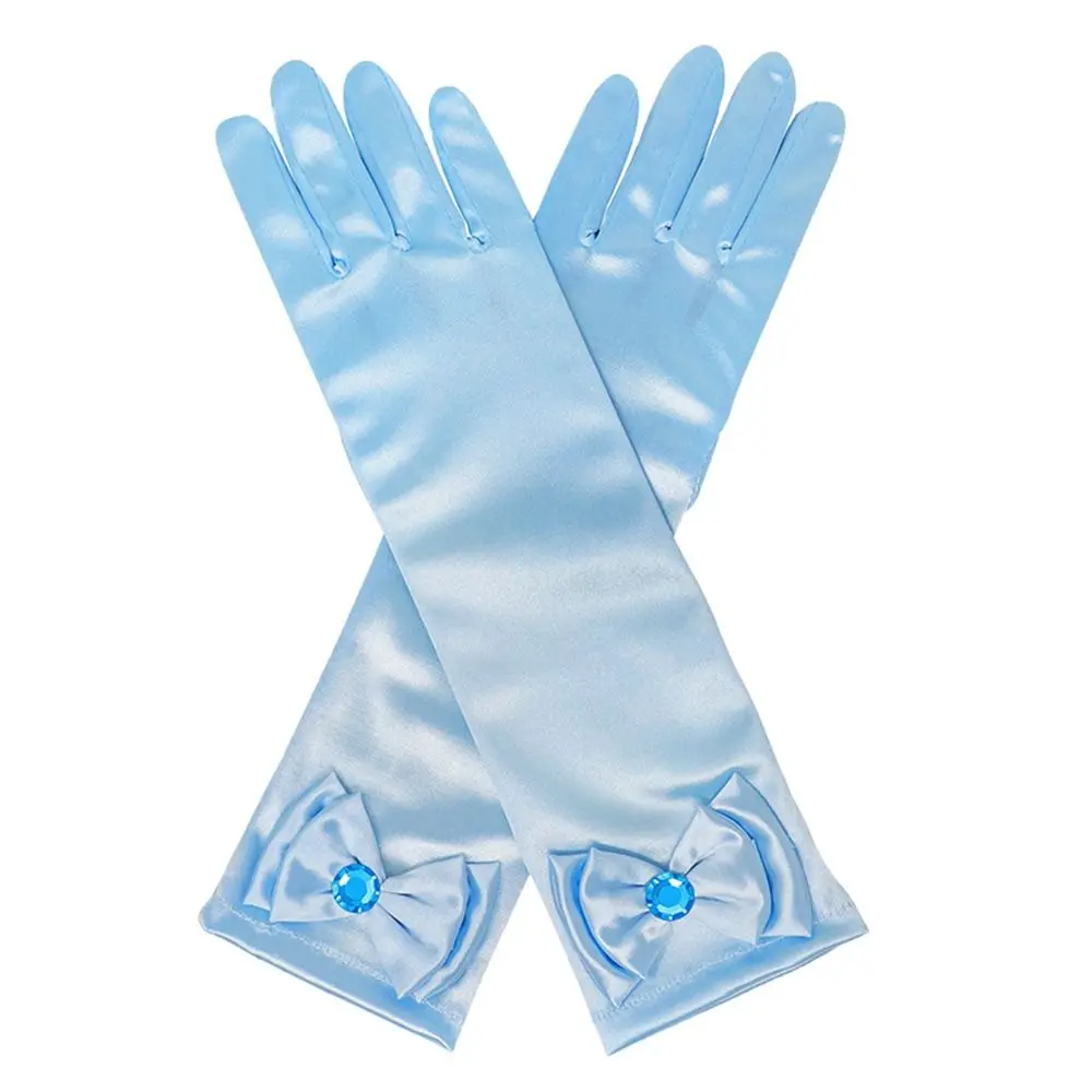 

Children's Wear Satin Sequins Skirt Accessories Stage Gloves Full Finger Mittens Children Long Gloves