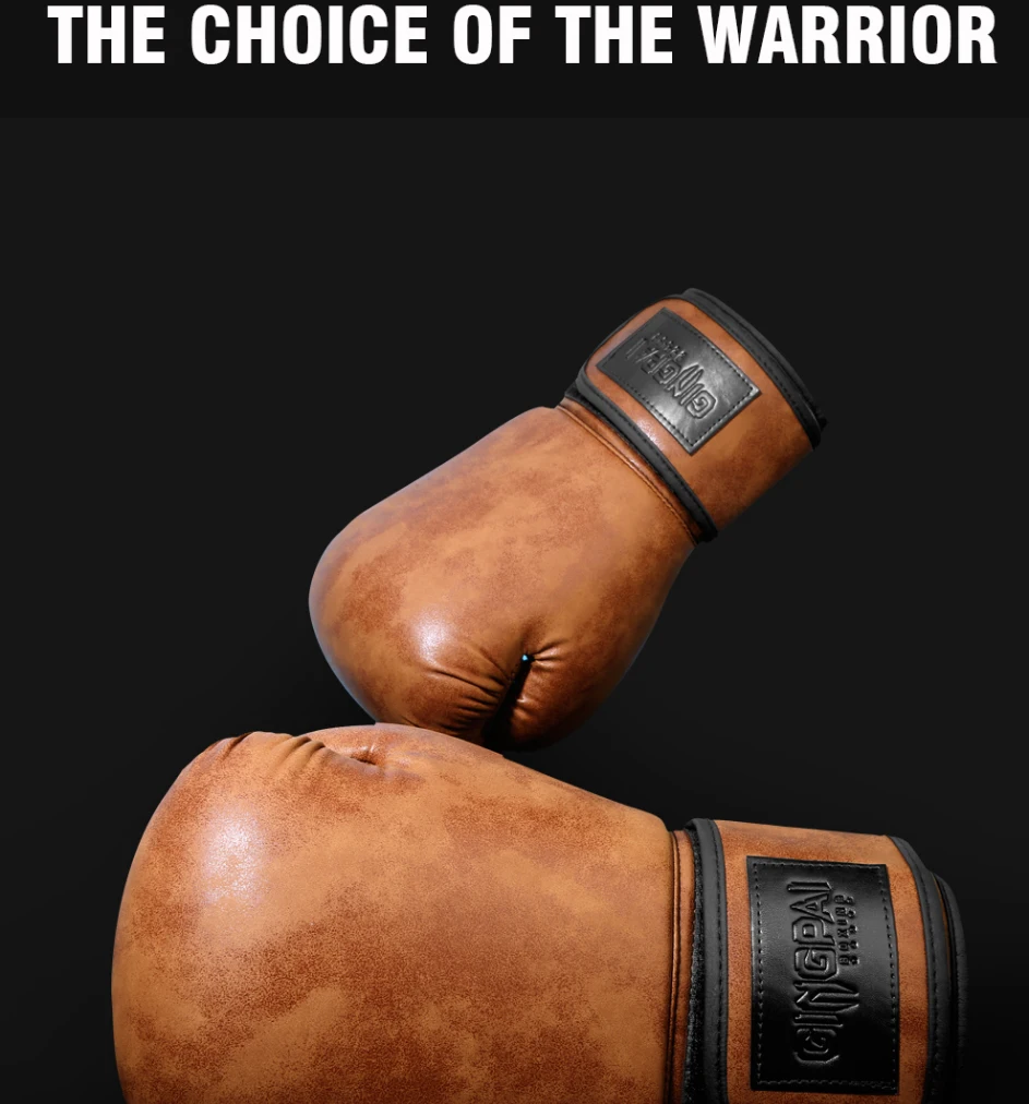Retro Farbe Erwachsene Kinder Frauen/Männer Boxhandschuhe Pu Leder MMA Muay Thai Boxe De Luva Handschuhe Sanda GYM Ausrüstung 6 8 10 12 UNZEN Boks – Detail 4