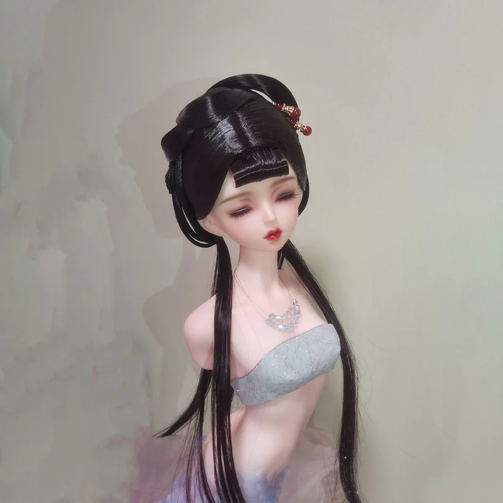 

Винтажные парики BJD 1/6, 1/4, 1/3, длинные волосы в стиле Ханьфу, парик феи для костюма, для кукол YOSD, MSD, SD13, SSDF, Uncle Doll, аксессуары A1536A