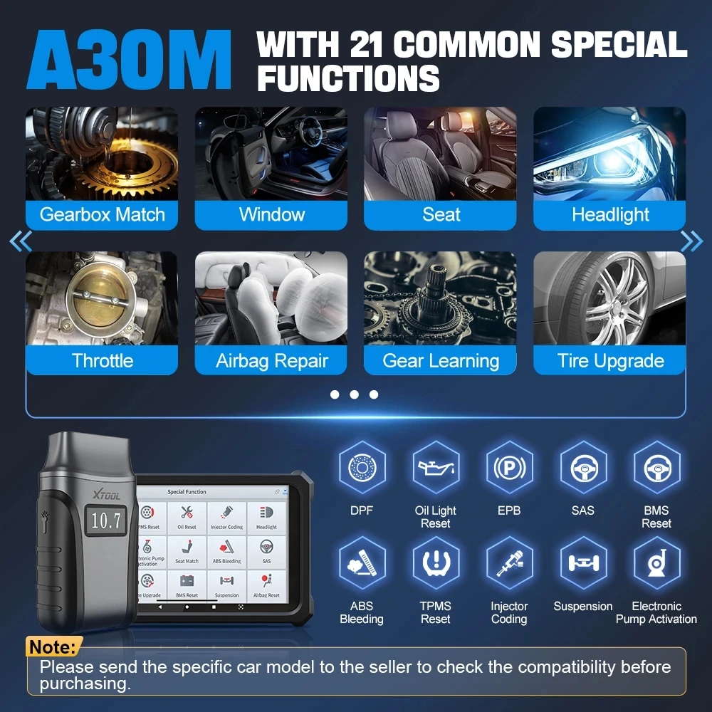 Anyscan A30M OBD2-diagnosetools Bluetooth-scanner met bidirectionele controlecodelezer CAN FD-protocol Gratis update