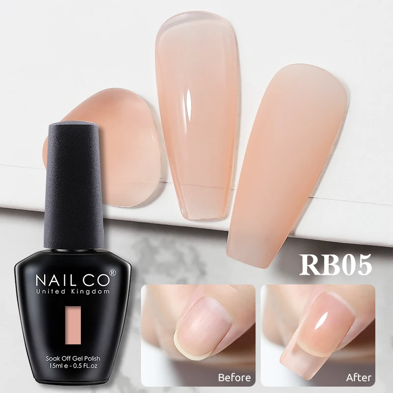 NAILCO 15ml Semi-permanent Rubber Base For UV Gel Nails Polish Manicure LED Hybrid Enamel Lakiery Hybrydowe Vernis Gel Varnishes