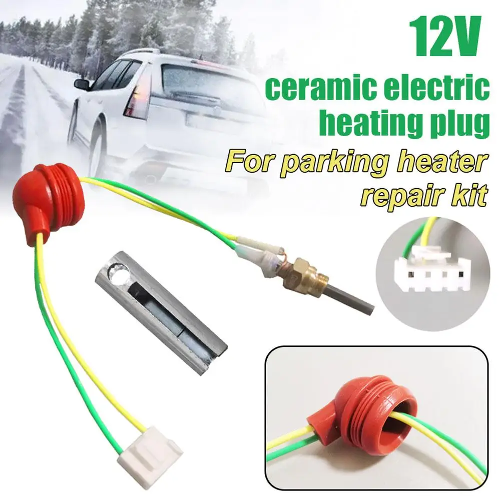 12V Diesel Heater Glow Plug Ceramic Candle With Wrench For Heater Systems Fast Ignition Stable Performance Winter Heating