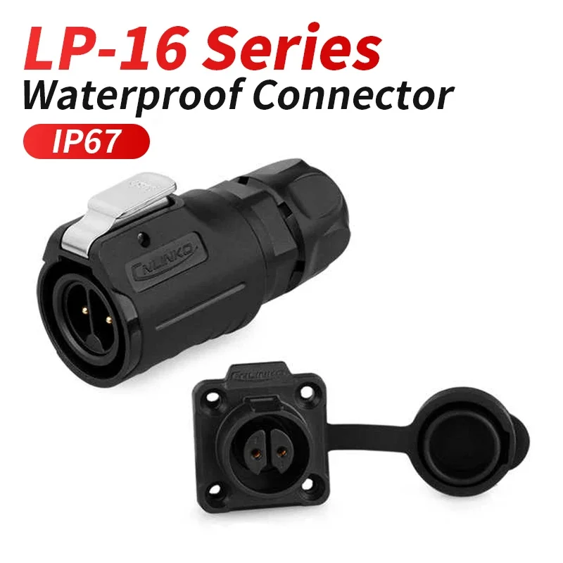 LP16 2 3 4 5 7 8 9 Pin Aviation Plug Panel Socket Outdoor All Plastic Cable Waterproof Connector Male Female Joint Fo 3-9MM Wire