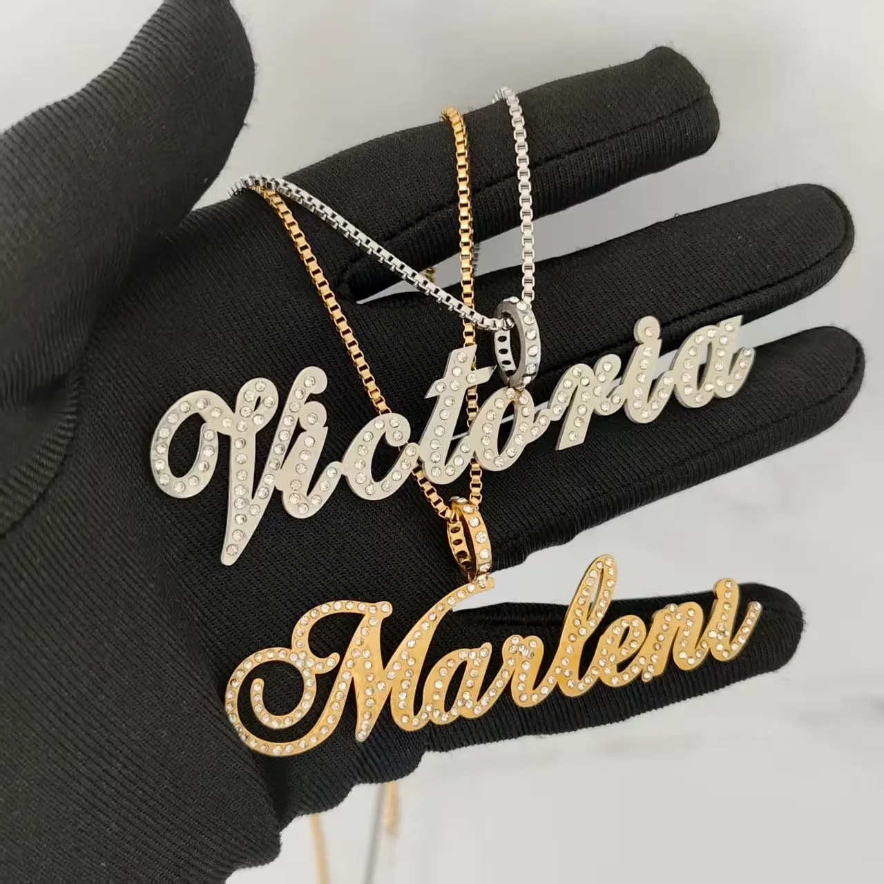 

DHQH Hot-sale Personalized Name/Letter Diamond Customized Necklace/Chain Personalized Letter Pendant Anniversary Gift for Her