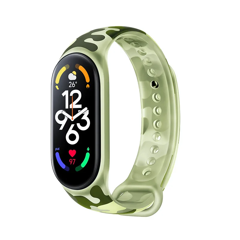 Silicone Softt for Xiaomi Mi Band 3 starp 7 6 5 4 3 Camouflage Strap Mi Band 3 4 Strap Silicone Sport Watchband for Wristband