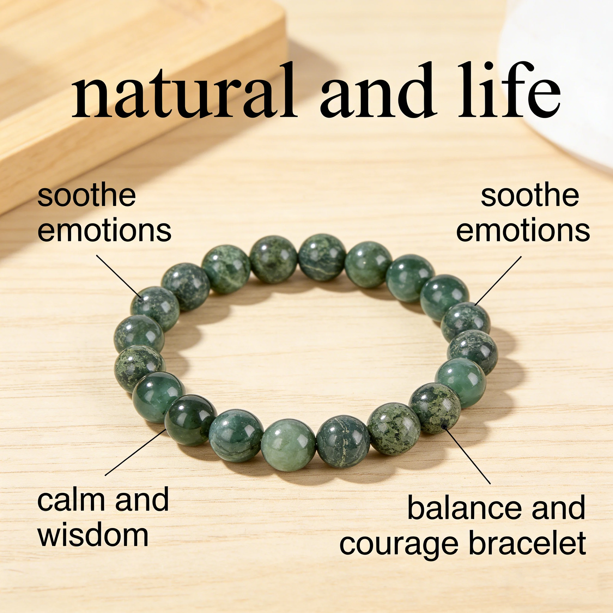 Natural Green Moss Agate Beads 4 6 8 10mm Round High Quality Loose Gemstone for Jewelry Making DIY Bracelet & Necklace Supplies