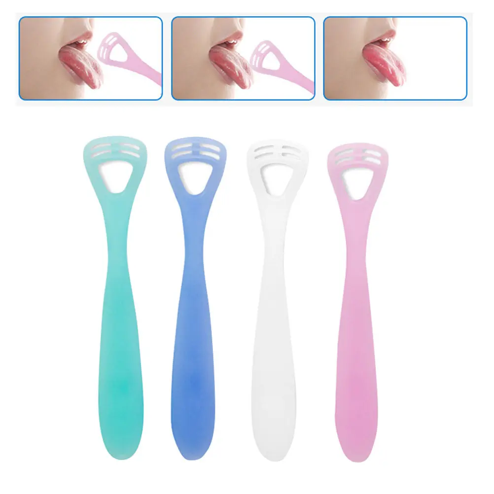 

4Pcs Silicone Tongue Scraper for Kids Safe Tasteless Tongue Brush Removes Residue Gently Compact Travel Friendly Tool