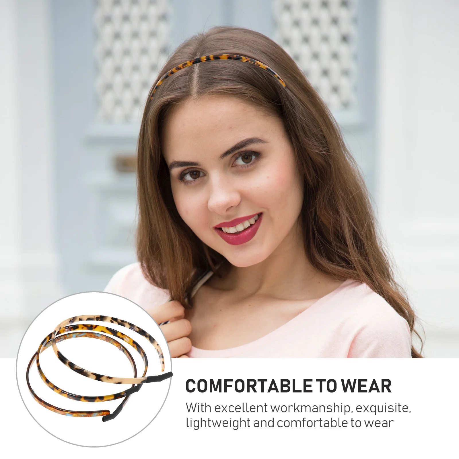 

3pcs Non-Slip Hairband Durable Comfortable Compact Shower Face Washing Headband For Daily Wear Decorative Female Headdress