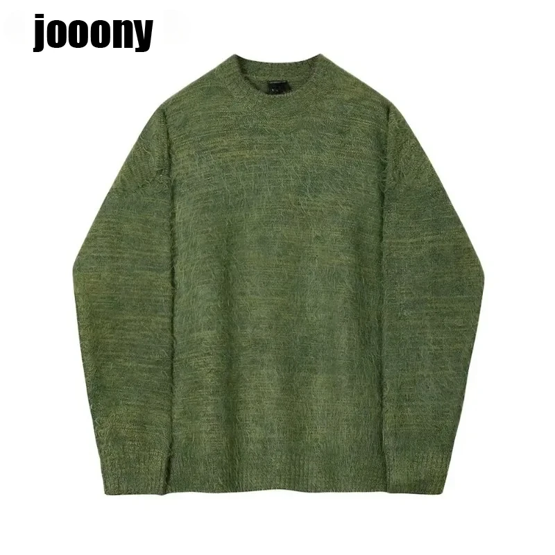 Korean Fashion Pullover Sweater Causal Loose High Street Knitwear Pullovers Male Daily Clothing Autumn Winter Men's Sweaters