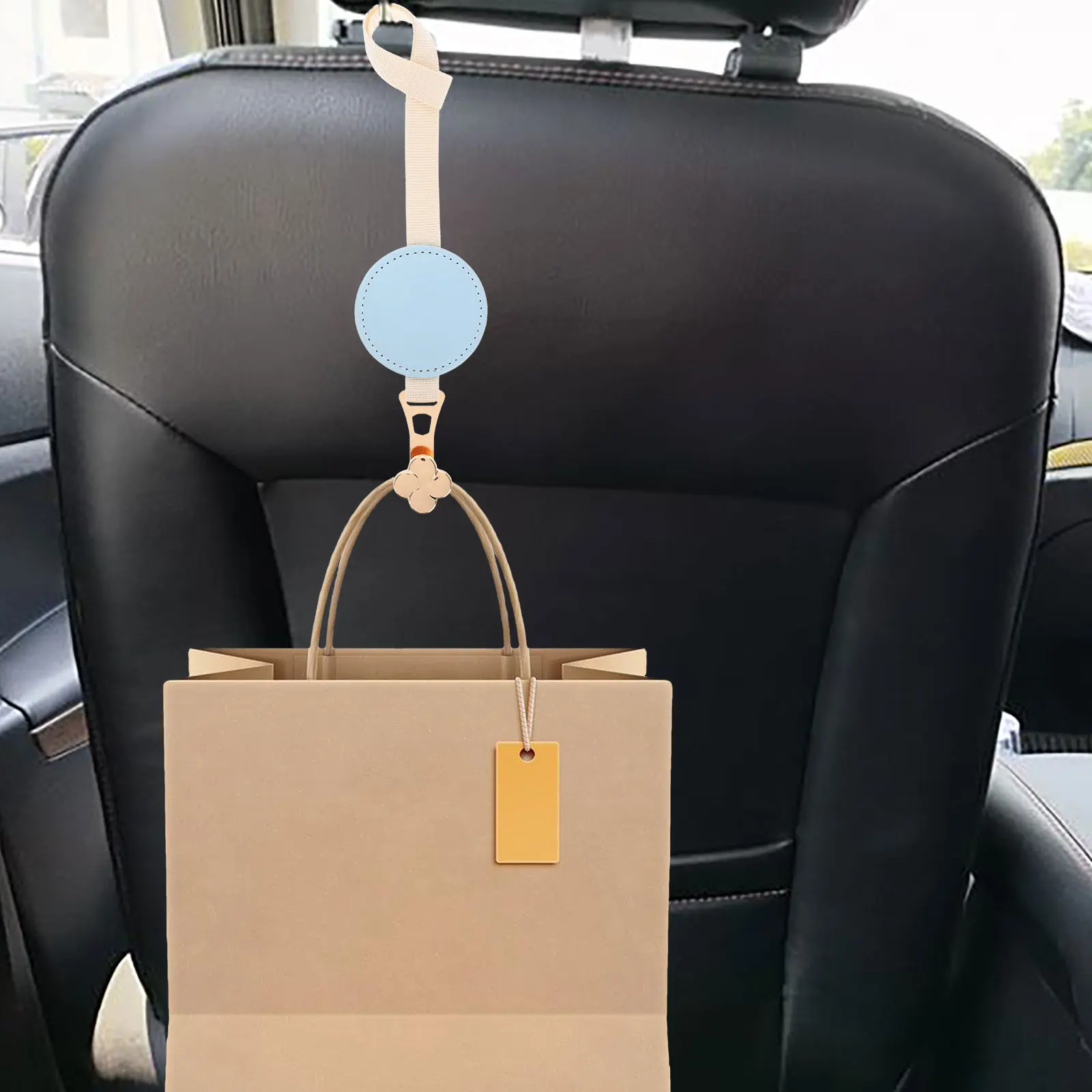 

Cute Cartoon Universal Car Back Seat Headrest Hooks Multifunctional Auto Hidden Hanger Organizer For Purse Handbags Grocery Bags