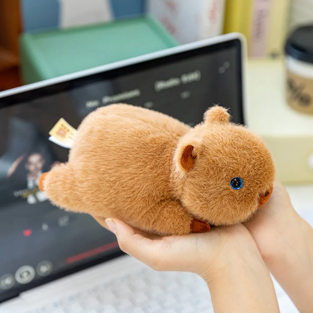 Wypchana Lalka Pluszowa Kapibara Zawieszka do Torby Śmieszna Ozdoba Pluszowy Brelok Kapibara Śliczny Breloczek z Bawełny PP Kreskówkowy Zwierzak Prezent