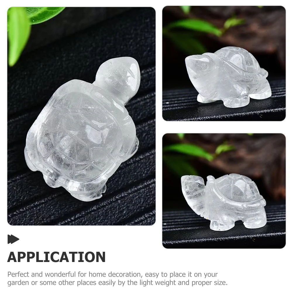 

Glass Turtle Decor Ornament Clear Figurines Turtles Statue Transparent Ornaments