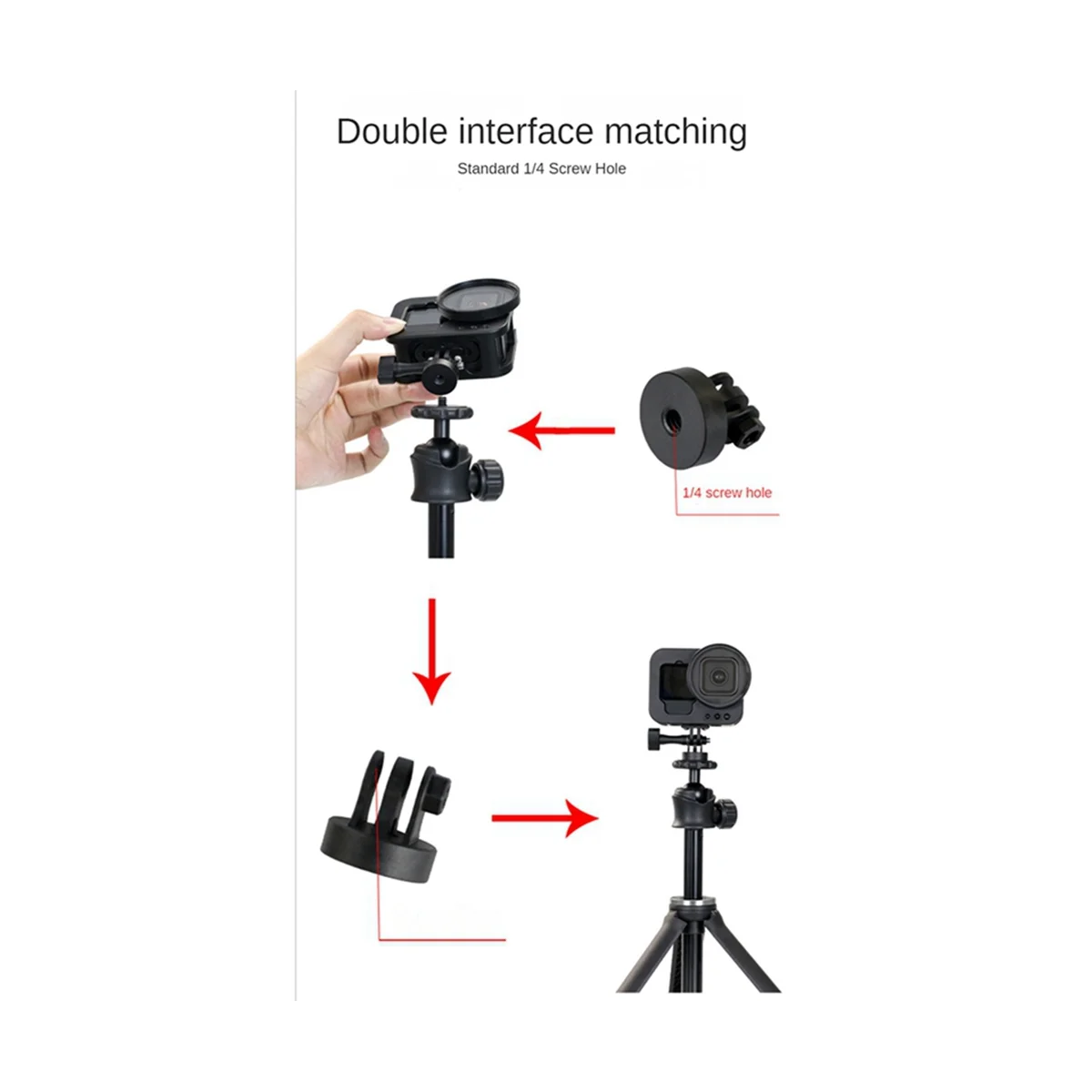 For GoPro Accessories Conversion Base Photography Accessories Portable Action Camera Adapter,Blue