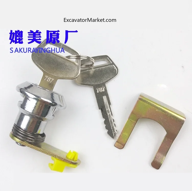 For KOMATSU PC120-5/200-5/PC60-6 excavator cab door lock block assembly handle excavator accessories For excavator