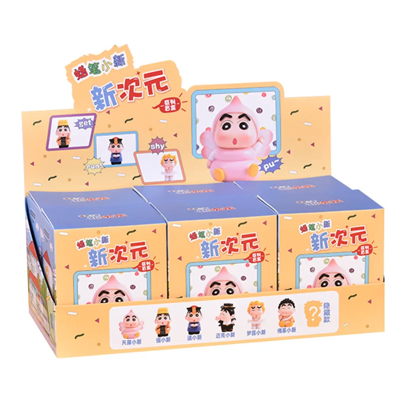 

6pcs/set Anime Crayon Shin-chan new dimension Action Figure PVC Model Toys doll Desktop ornament Collection Gifts boxed