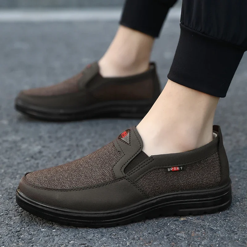 Lightweight Men Casual Shoes Wear-resistance Non-slip Canvas Shoes Mens Loafers Breathable Comfort Driving Shoes Zapato Hombre