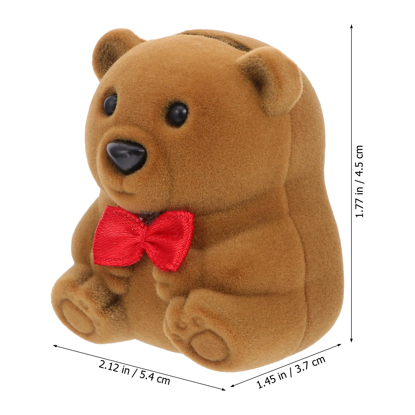 1 قطعة صندوق خاتم الدب مجوهرات إبداعية حقيبة للتخزين شكل الدب رومانسية المشاركة الزفاف اقتراح هدية عيد الحب