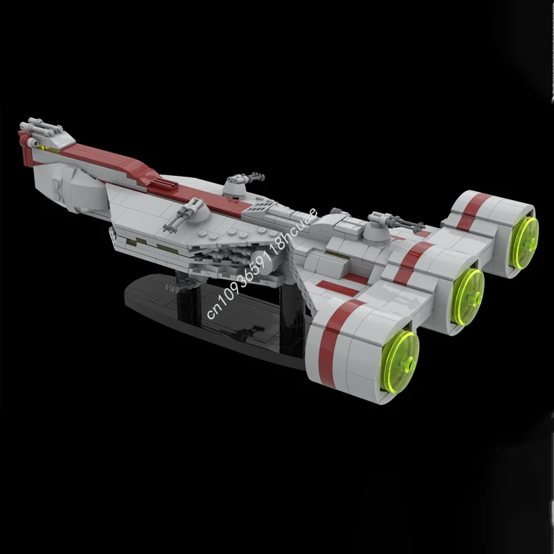 

666 шт. MOC Republic Frigate Star Battle Строительные блоки Рождественский подарок Семейное развлечение DIY Вдохновляет творчество и сотрудничество