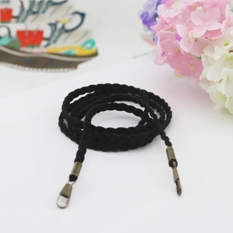 Fashion Woven Bag Chain Strap Thin Bag Handle Belt Velvet Rope Solid Color Chain Handbag Shoulder Replacement Bag Accessories