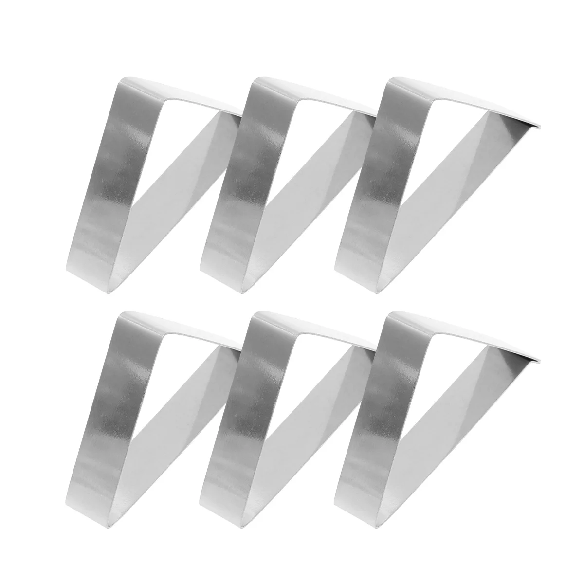 

6 pcs 5Cm Stainless Steel Triangle Tablecloth Clips Adjustable Windproof Clamps For Table Cover Skirt Holders Kitchen Bar Table