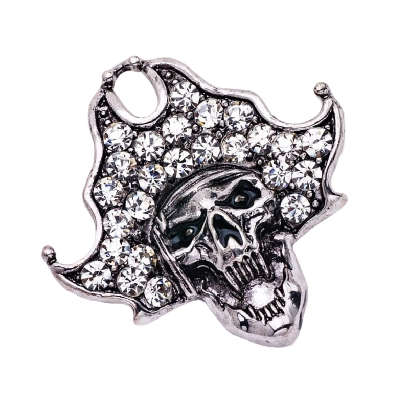 E0BF Skull Pin For Women Sturdy Alloy Brooch Gothic Jewelry for Parties Daily Wear Secure Closure Gifts Addition