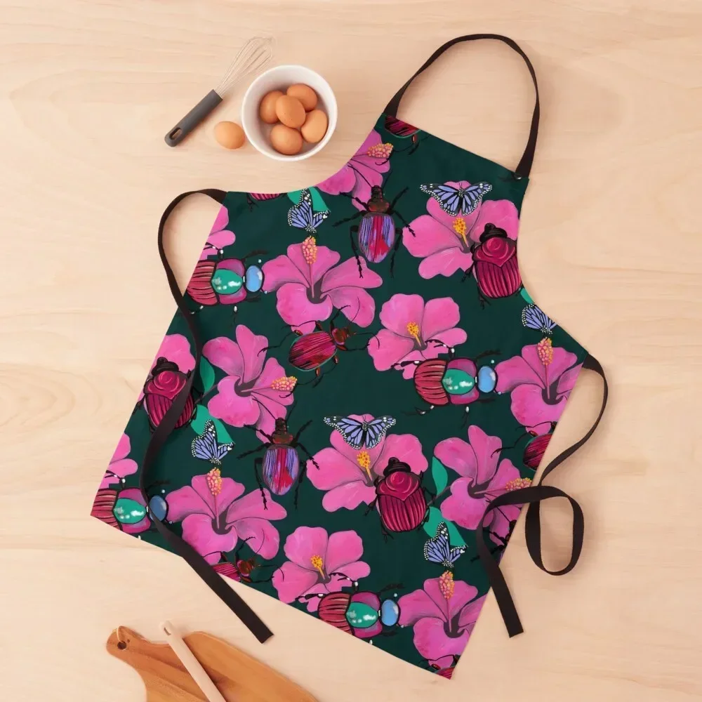 Jewel Tone Bugs Apron Kitchen Items Korean Waterproof Kitchen Woman Apron