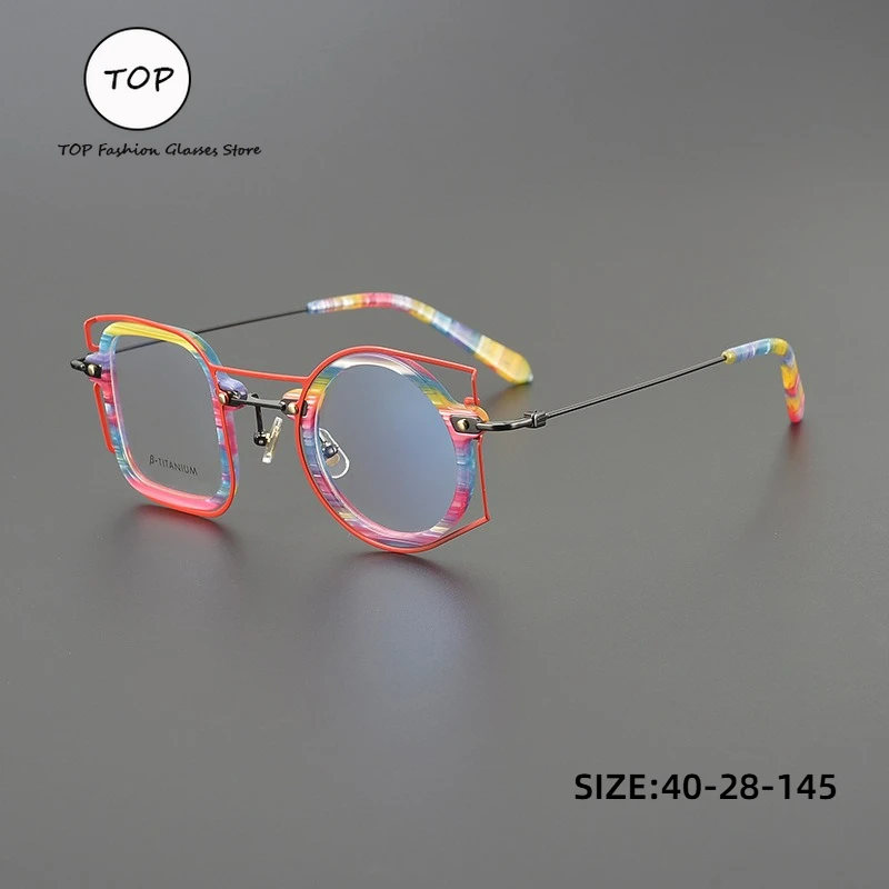 

Модные женские очки в неправильной оправе с красочным узором, легкие очки, модные квадратные очки для повседневной носки, новый дизайн