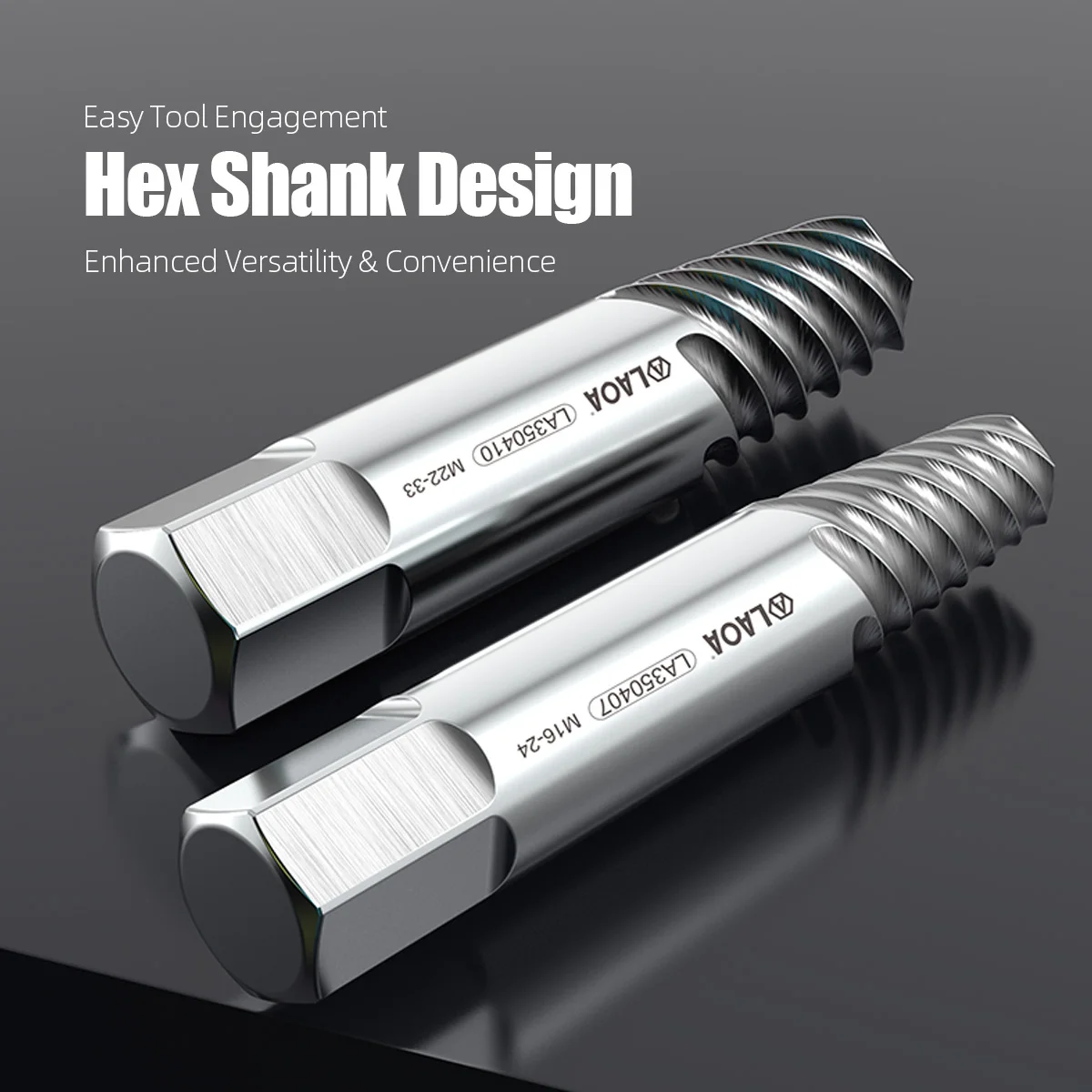 LAOA Damaged Screw Extractor Alloy Steel Construction For Removing Stripped Broken Screws Nuts And Bolts Efficiently