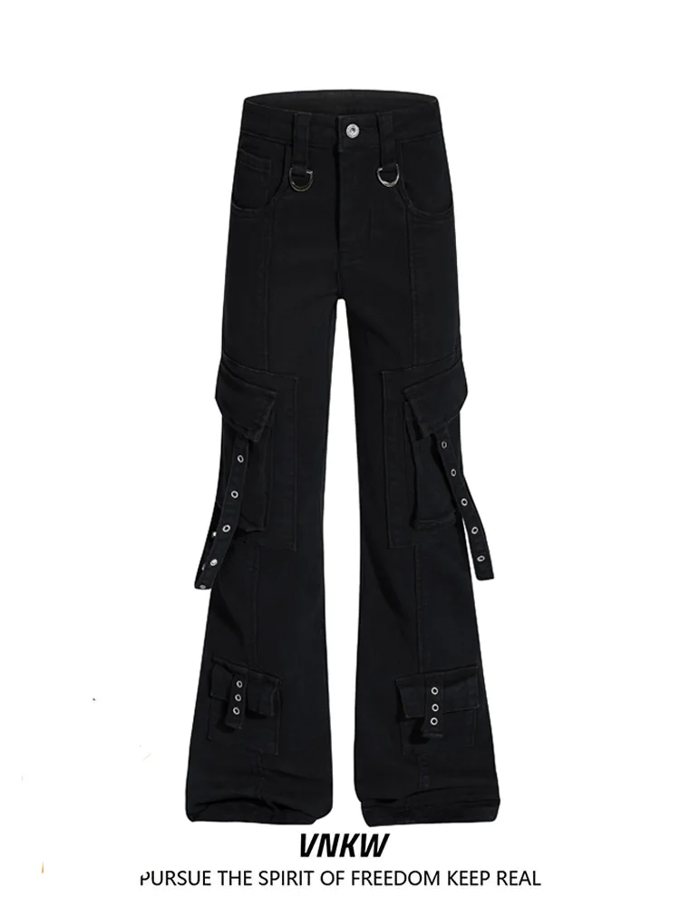 

k Sle Men's Casual Pants 2025 New Loose Functionali Straight Leggings Vibe Wind Cotton Polyester Non-Stretch Workwear