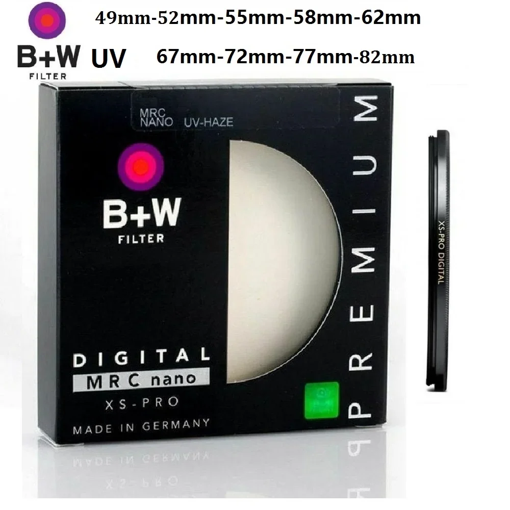 B+W UV 49_52_55_58_62_67_72_77_82mm Filter XS PRO MRC Nano HAZE Protective Ultra Thin for Nikon Camera Sony Canon Filter