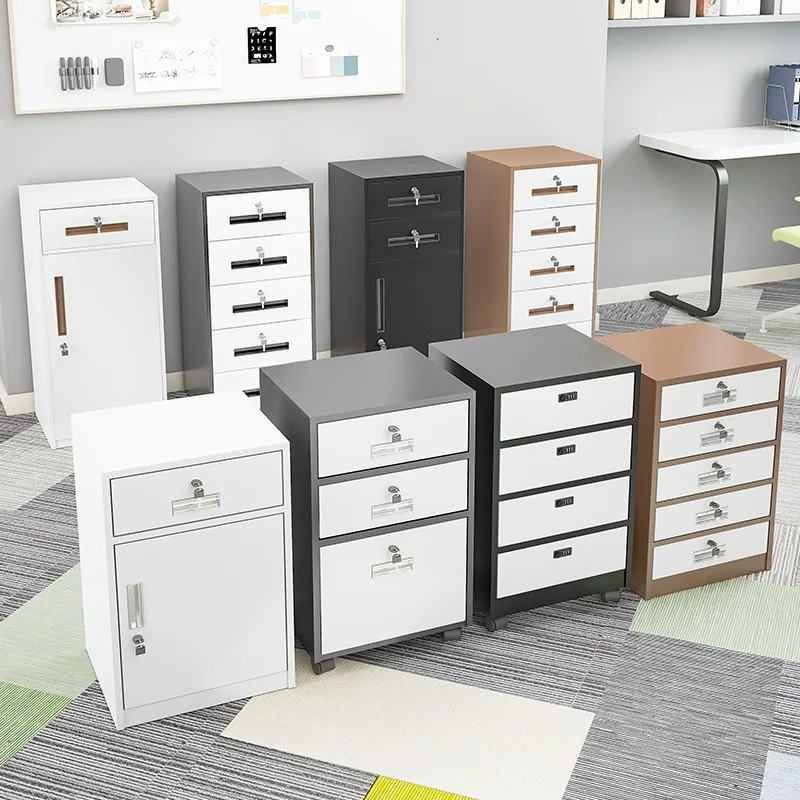 Thickened file cabinet, low cabinet, movable cabinet under the office desk