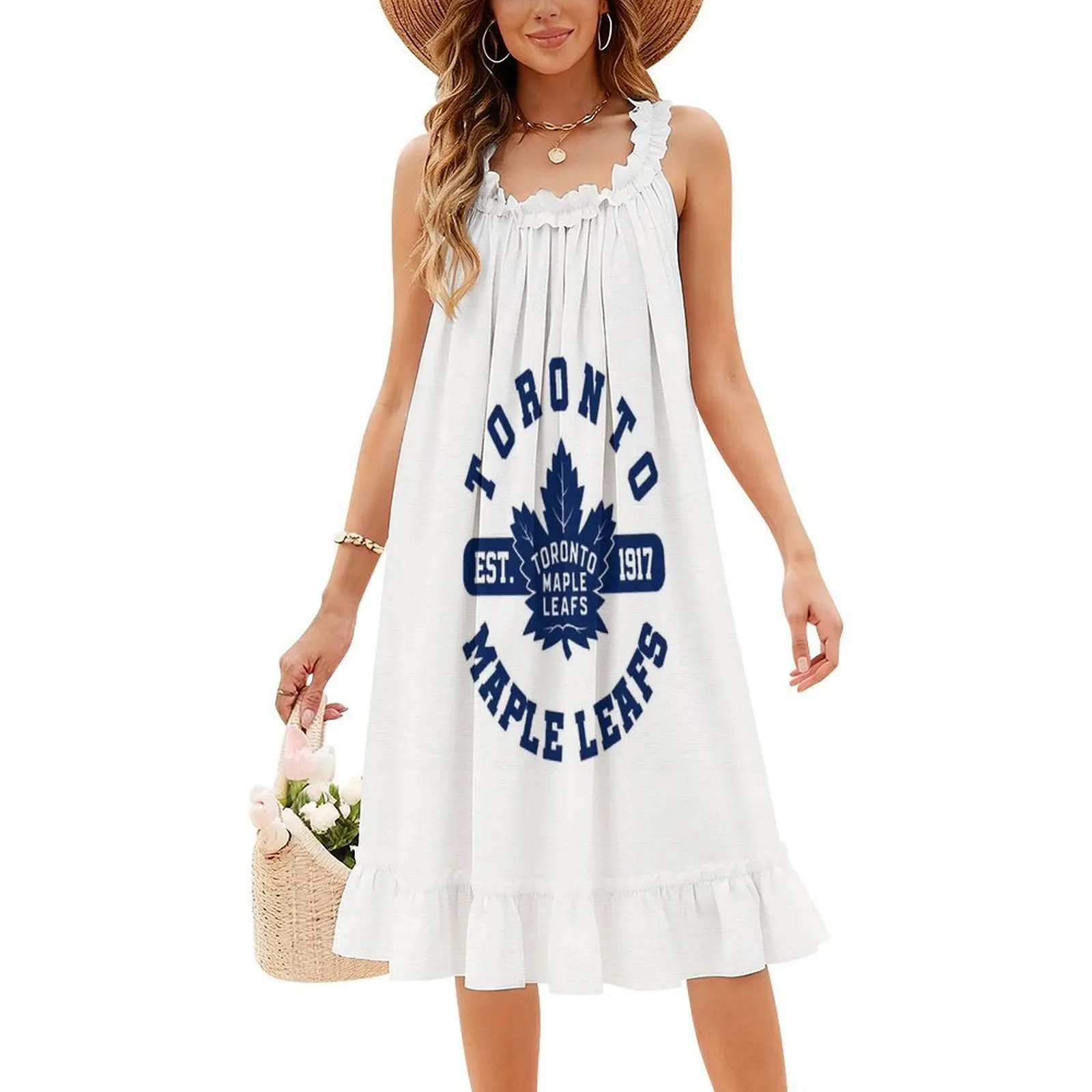 الهوكي - فستان حفلات الشارع الشهير للسيدات، ملابس نادي مطبوعة عصرية للنساء، فستان أوراق الهوكي أوستون ماثيوز كندا