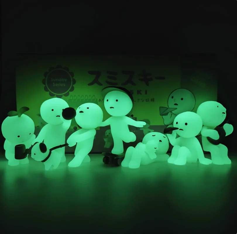 

Weekend Sunday Series Blind Box Luminous Pen Holder Storage Cute Corner Jun Action Figure Cartoon Desktop Decoration Toys Gifts