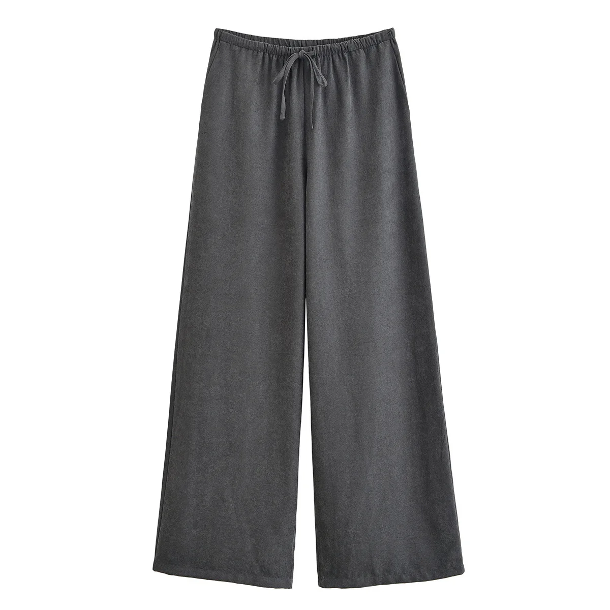 2025년 신상 여성 다크 그레이 숏 길이 지퍼 재킷 턴다운 칼라 앞주머니 리브드 커프 루즈 후디 스타일 아우터웨어