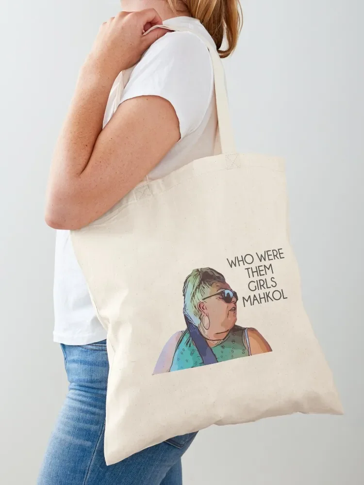 

90 Day Fiance Angela Who Were Them Girls Mahkol Tote Bag shopping trolley bag custom fabric bag handbag Shopper handbag