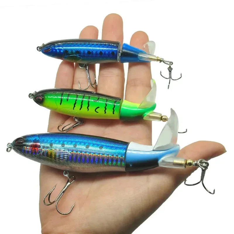 1/3/6/8/10 Uds Whopper Popper 13g/15g/35g señuelo de pesca Blowups cebos para Lucio cola giratoria aparejos de pesca Crankbait Wobblers