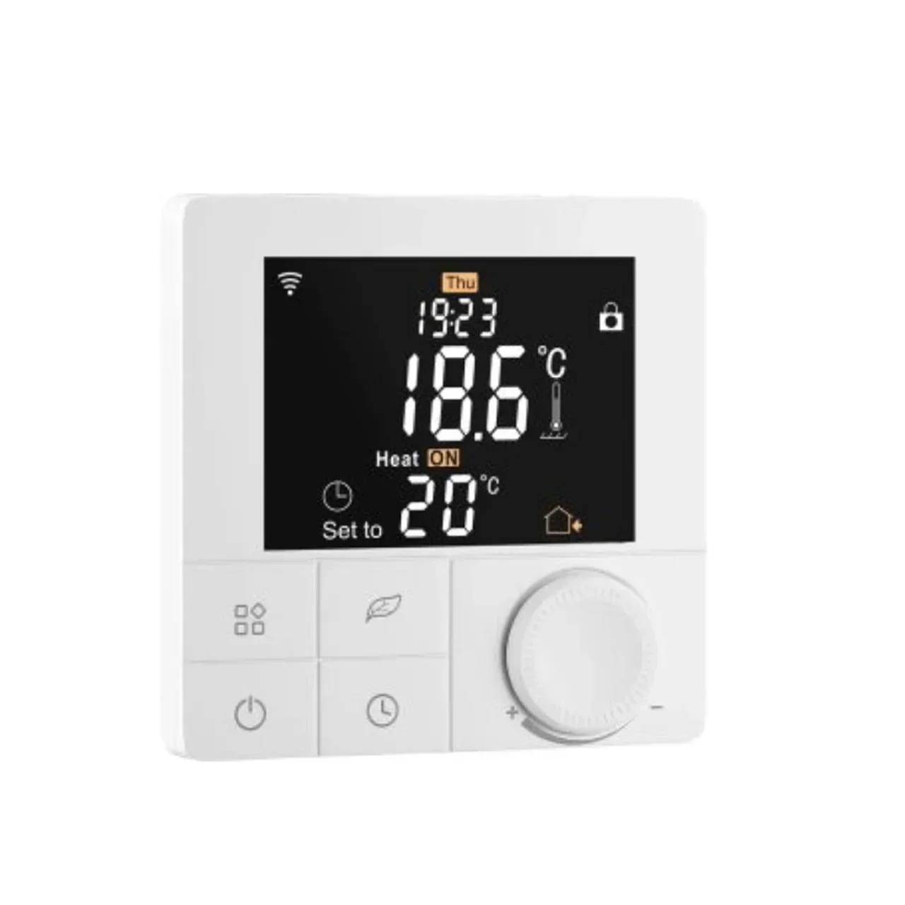 

Voice Controlled Smart Thermostat with Energy Saving Mode Weekly Programmable Schedule and App Remote Access for Home Use