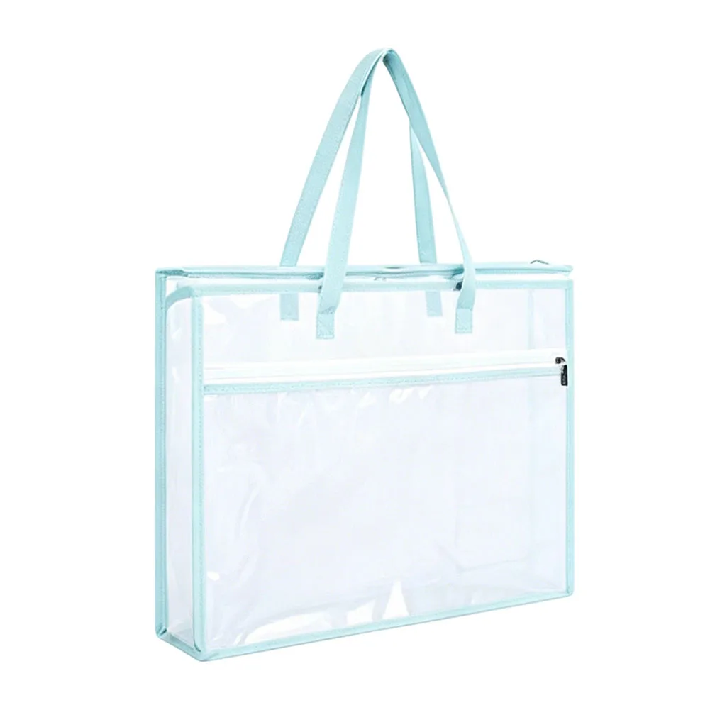 For Quilting Project Organizer Bag with Handle and Two Layer Pocket System for Separating Work in Progress Items
