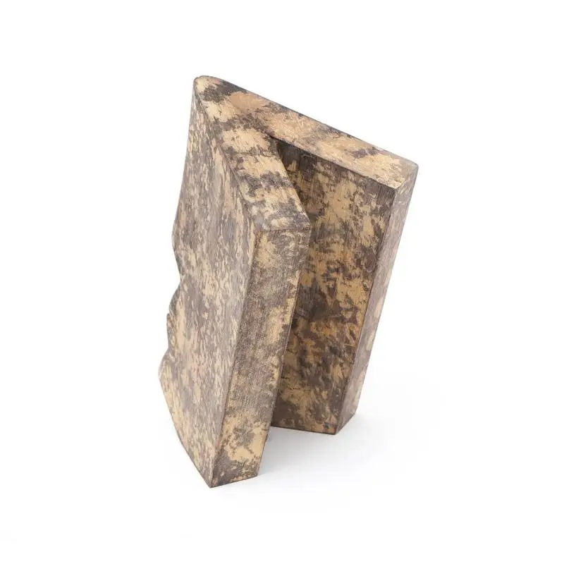 كائن ديكور الوجه الخشبي - 5x4x8 بوصة. تمثال ونحت فريد لديكور المنزل والمكتب